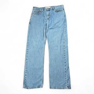 Levis 505 Jeans Mens 36x32 Blue Regular Fit Straight Leg Light Wash Denim Y2K